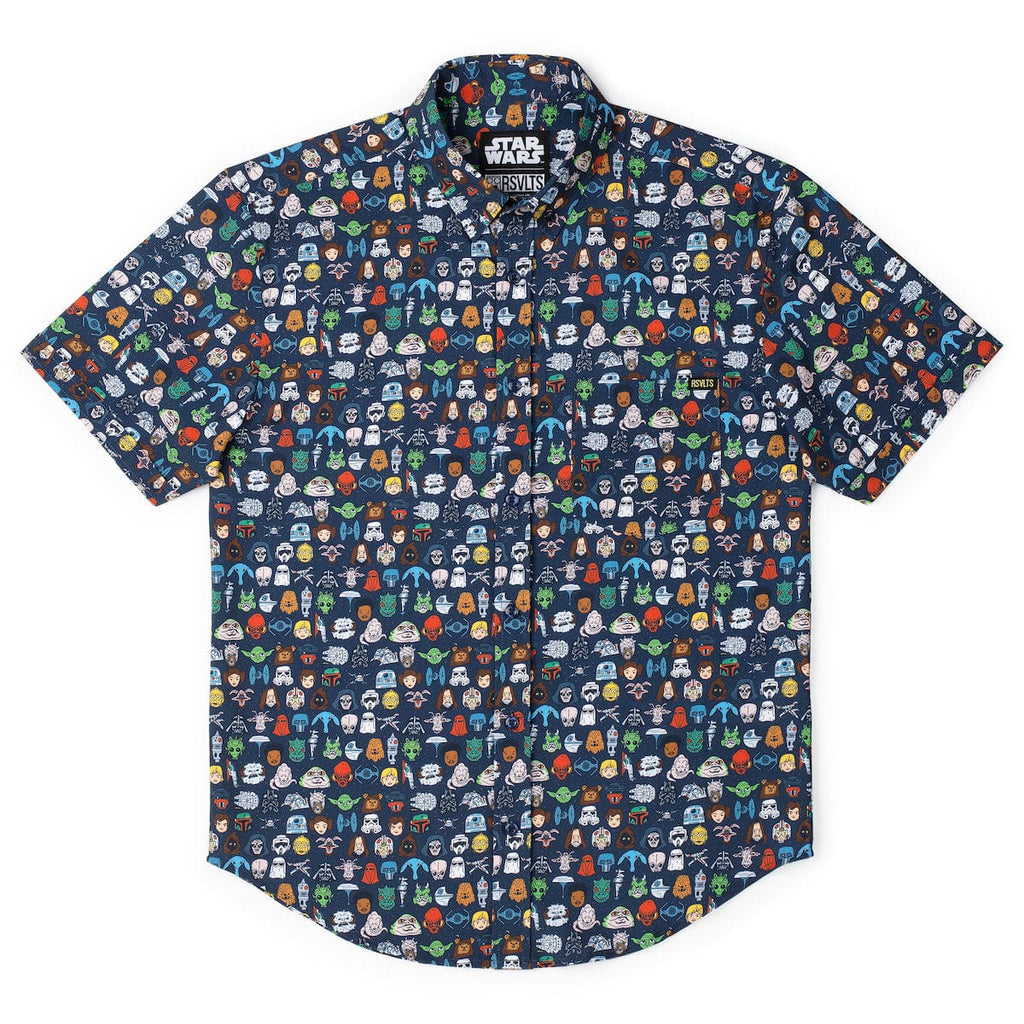 RSVLTS Cartoon Cosmos KUNUFLEX Short Sleeve Shirt in Multicolor — detail 8