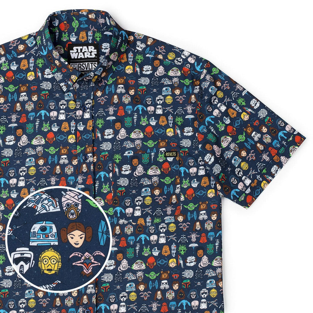 RSVLTS Cartoon Cosmos KUNUFLEX Short Sleeve Shirt — front view