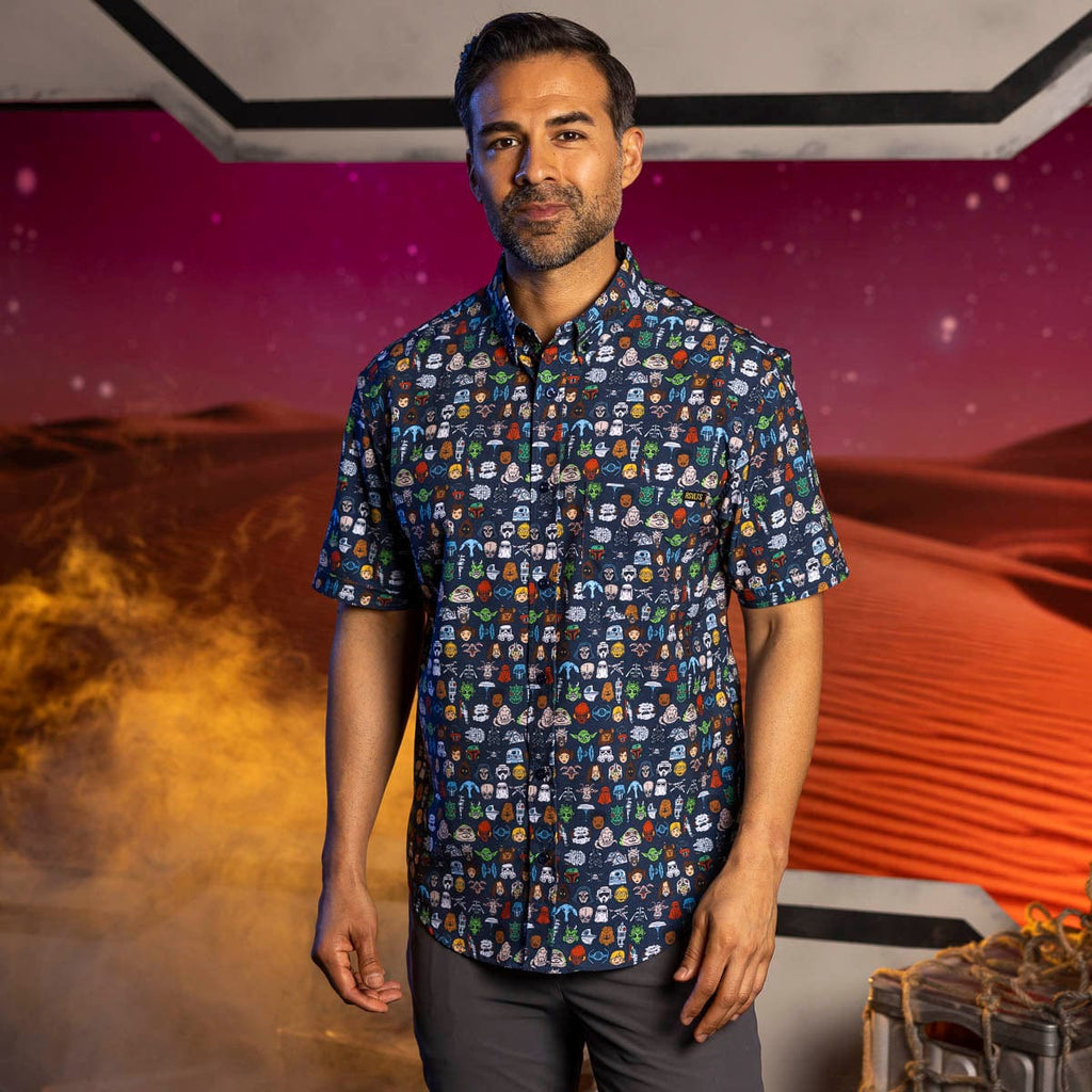 RSVLTS Cartoon Cosmos KUNUFLEX Short Sleeve Shirt in Multicolor — detail 5