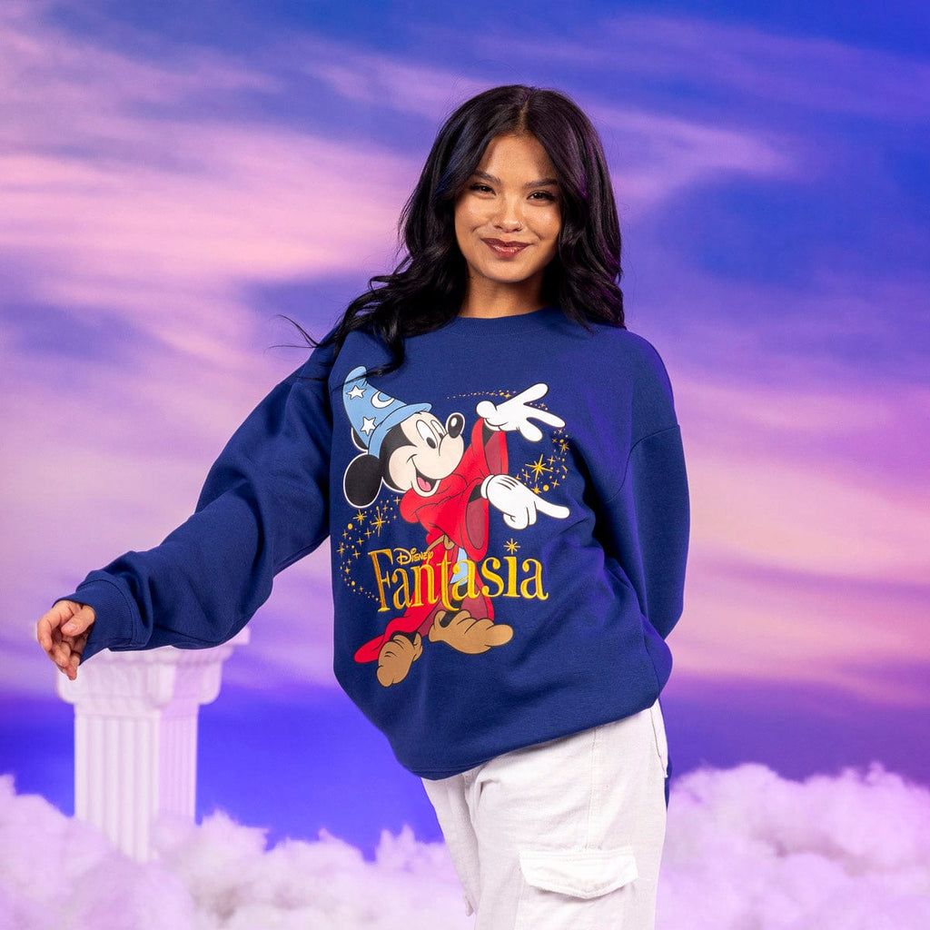 RSVLTS Magic Mickey Crewneck Sweatshirt in Blue — detail 7