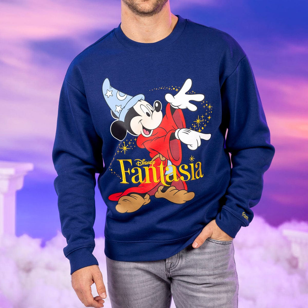 RSVLTS Magic Mickey Crewneck Sweatshirt in Blue — front view