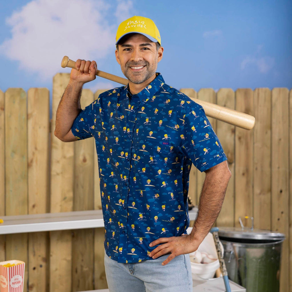 RSVLTS The Secret Weapon KUNUFLEX Short Sleeve Shirt in Blue — detail 3