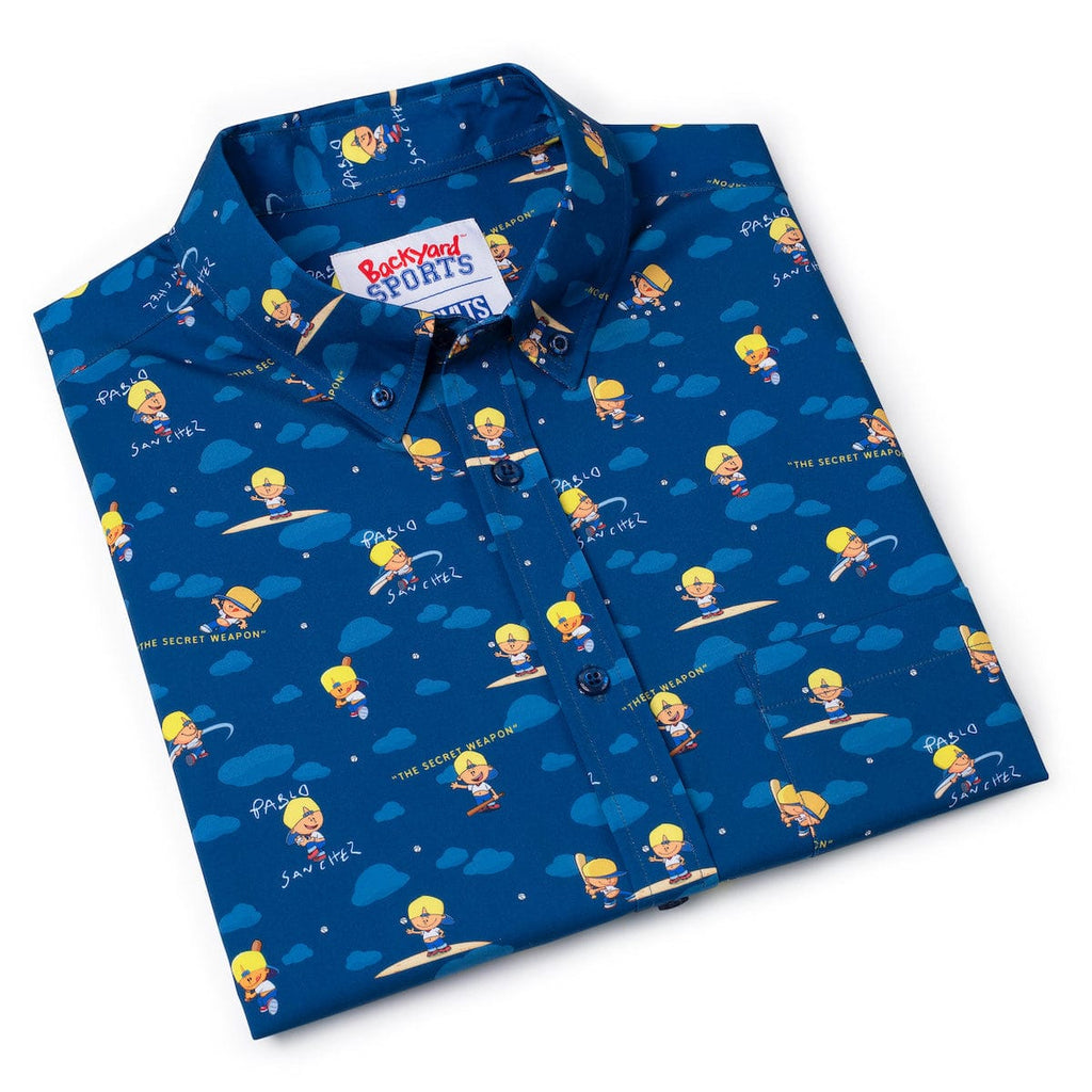 RSVLTS The Secret Weapon KUNUFLEX Short Sleeve Shirt in Blue — detail 9