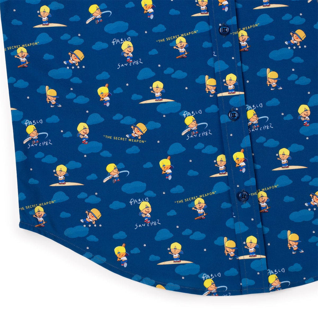 RSVLTS The Secret Weapon KUNUFLEX Short Sleeve Shirt in Blue — detail 8