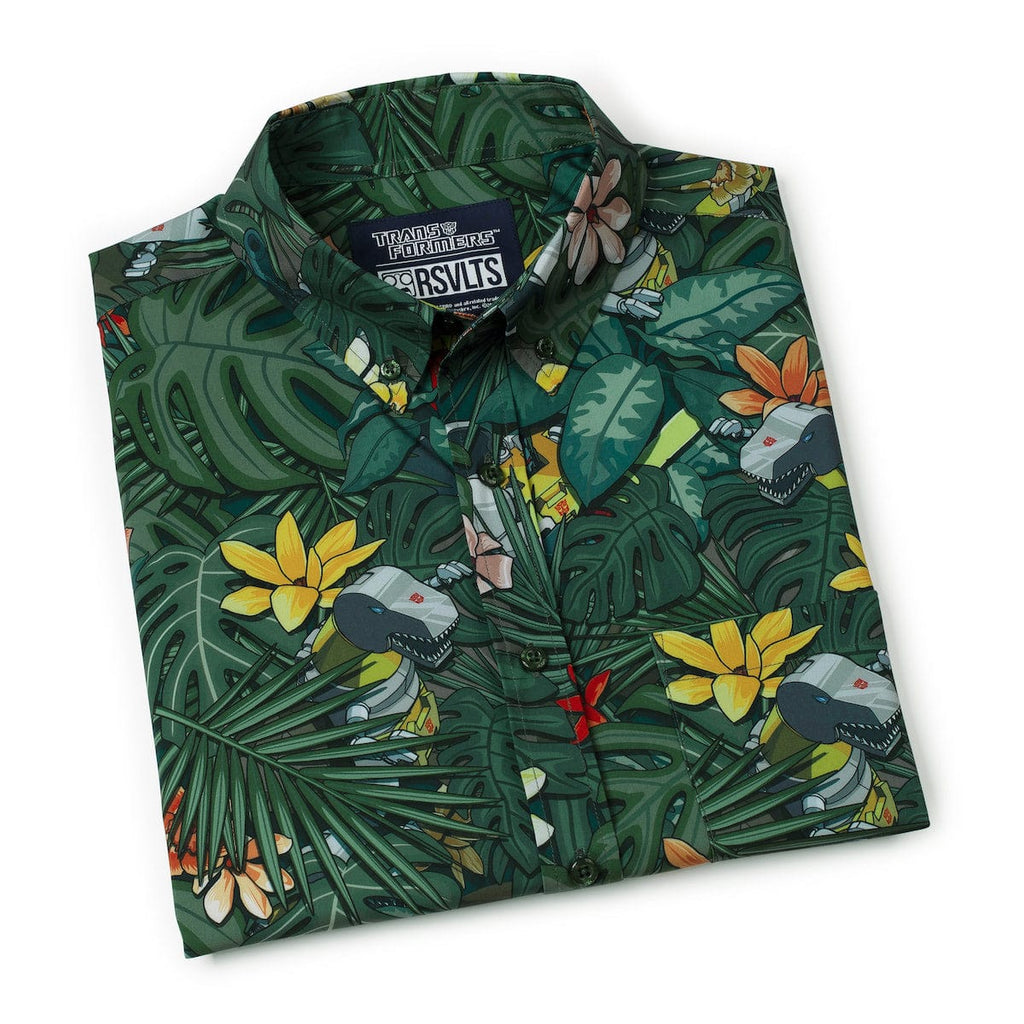 RSVLTS Trop & 'Lock KUNUFLEX Short Sleeve Shirt in Green — detail 11