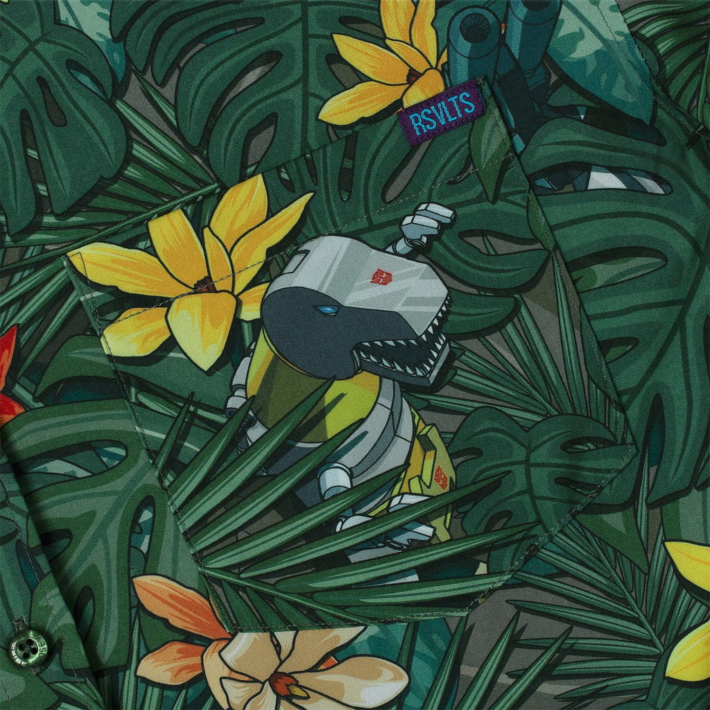 RSVLTS Trop & 'Lock KUNUFLEX Short Sleeve Shirt in Green — detail 8