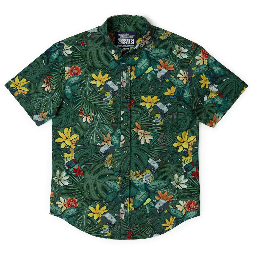 RSVLTS Trop & 'Lock KUNUFLEX Short Sleeve Shirt in Green — detail 7