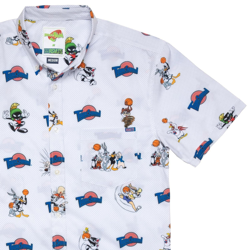 RSVLTS Tune Jersey KUNUFLEX Short Sleeve Shirt in White — front view