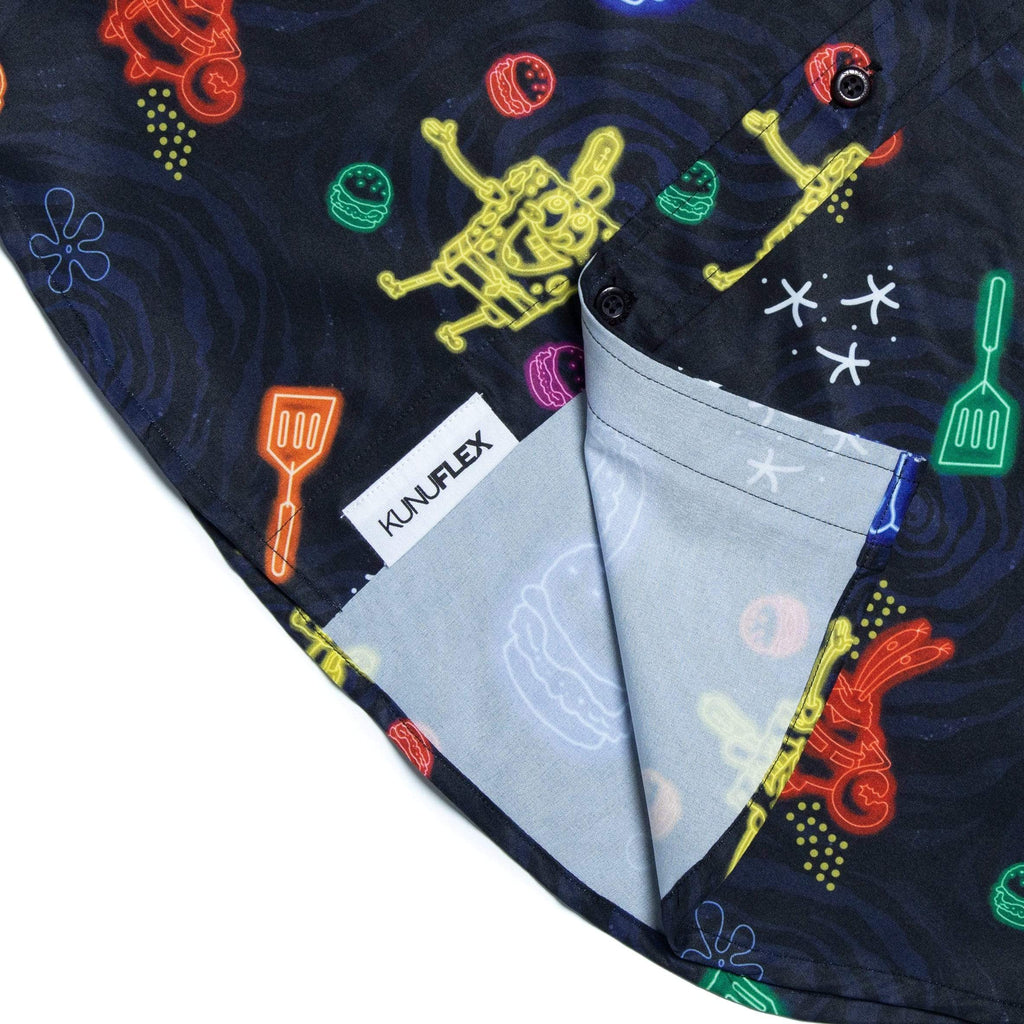 RSVLTS Pretty Patties KUNUFLEX Short Sleeve Shirt in Black — detail 8