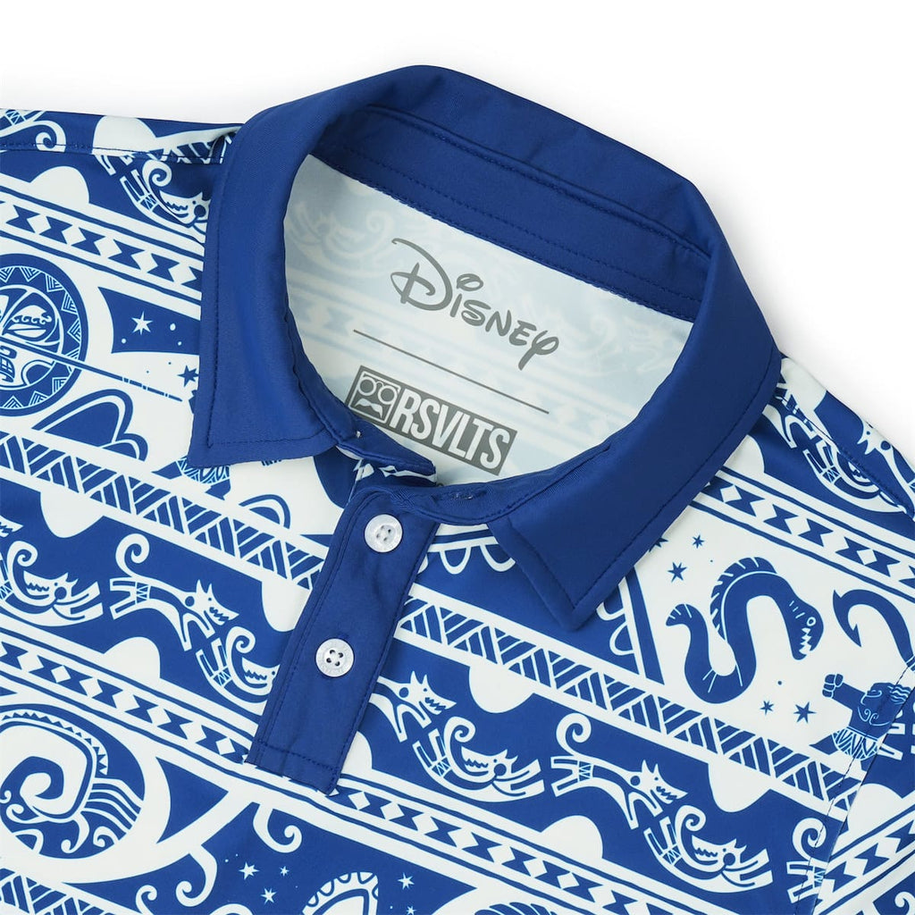 RSVLTS You’re Welcome Youth All-Day Polo in Blue — detail 5
