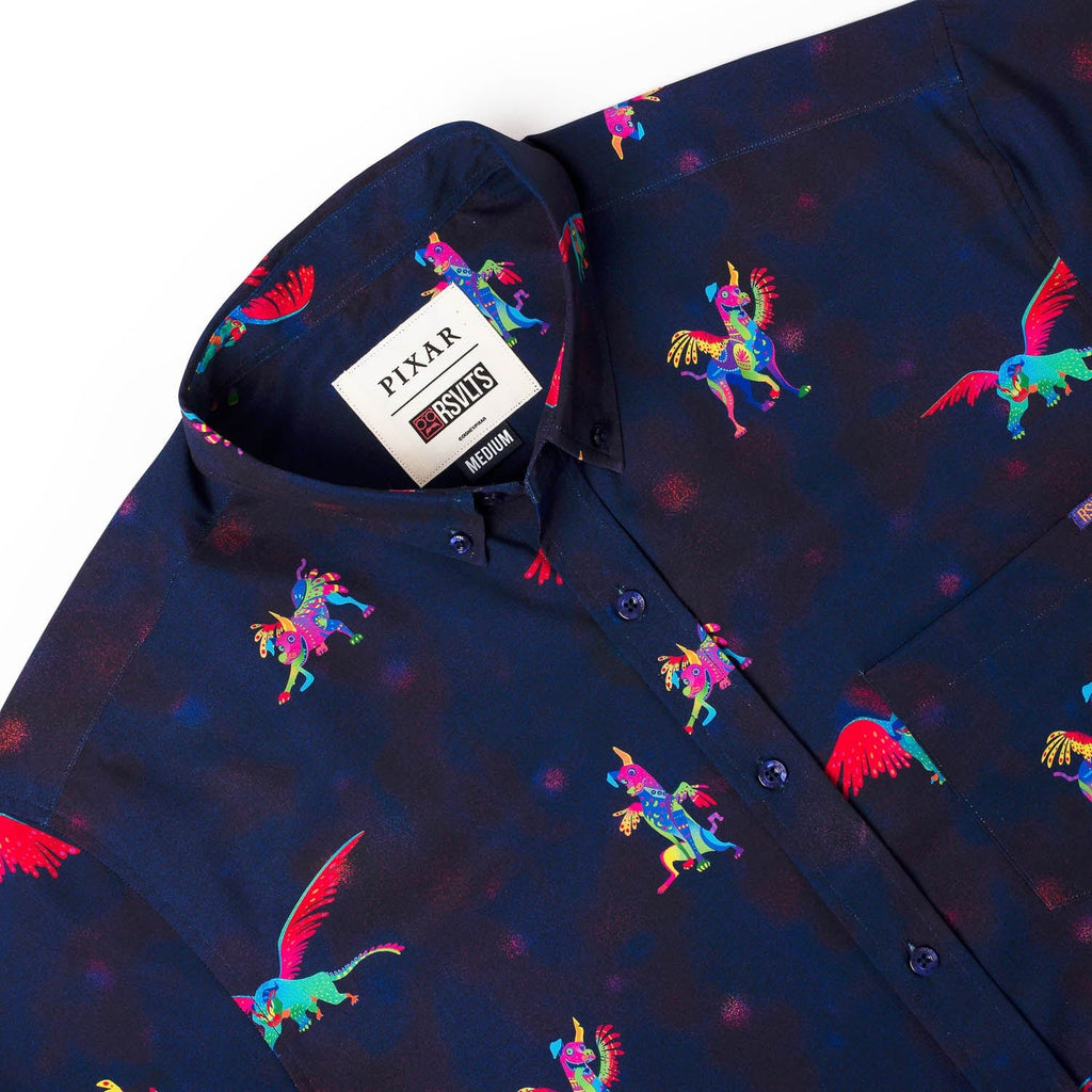 RSVLTS Dante y Pepita KUNUFLEX Short Sleeve Shirt in Purple — detail 8