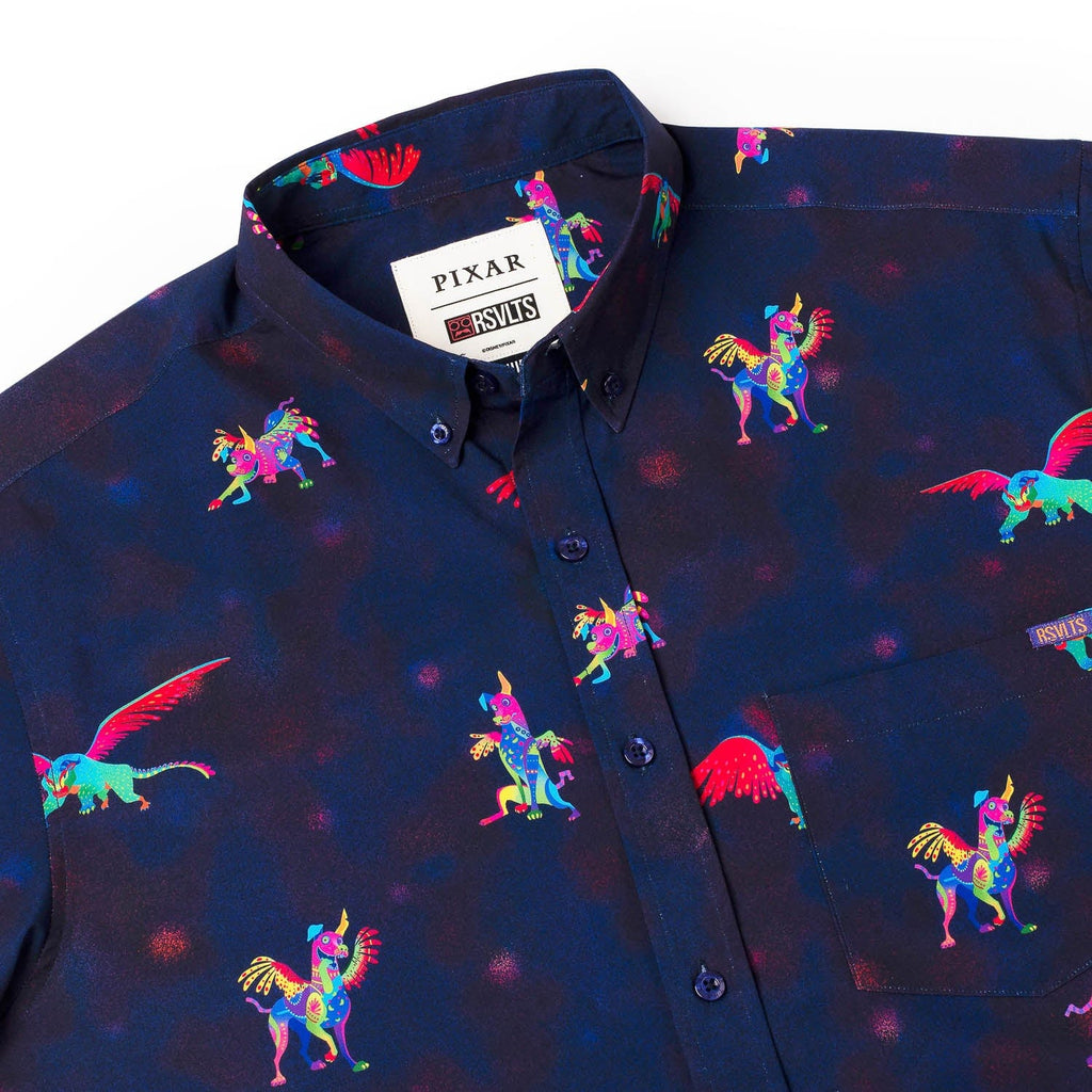 RSVLTS Dante y Pepita KUNUFLEX Short Sleeve Shirt in Purple — detail 12