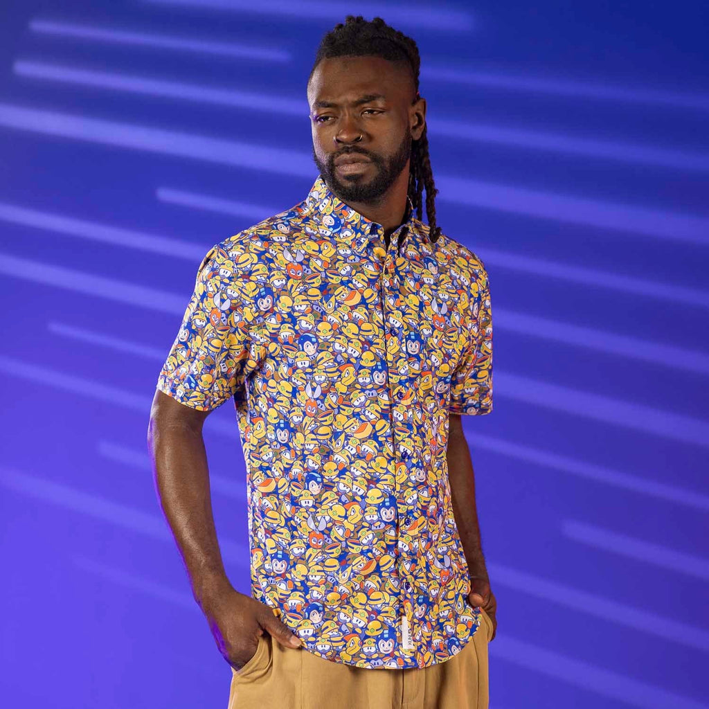 RSVLTS Metall Heads KUNUFLEX Short Sleeve Shirt in Multicolor — detail 5