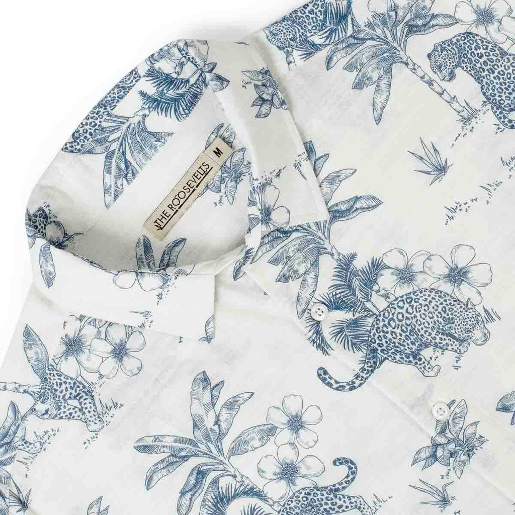 RSVLTS Moves Like Jaguar Bamboo Short Sleeve Shirt in Gray — detail 8