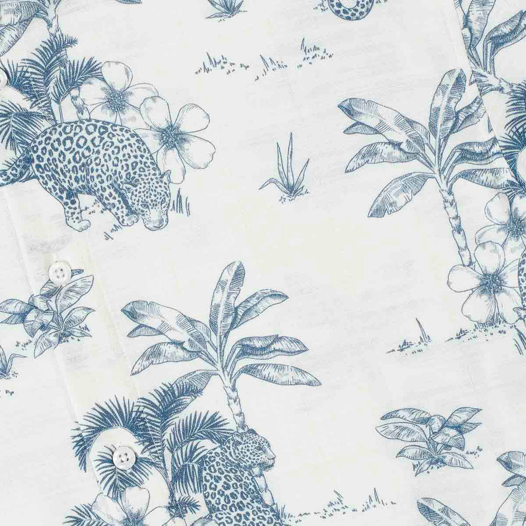 RSVLTS Moves Like Jaguar Bamboo Short Sleeve Shirt in Gray — detail 6