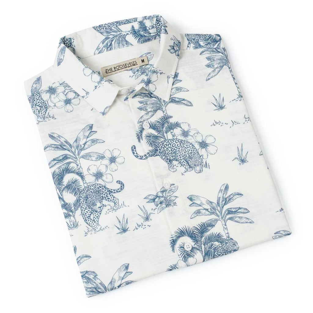 RSVLTS Moves Like Jaguar Bamboo Short Sleeve Shirt in Gray — detail 11
