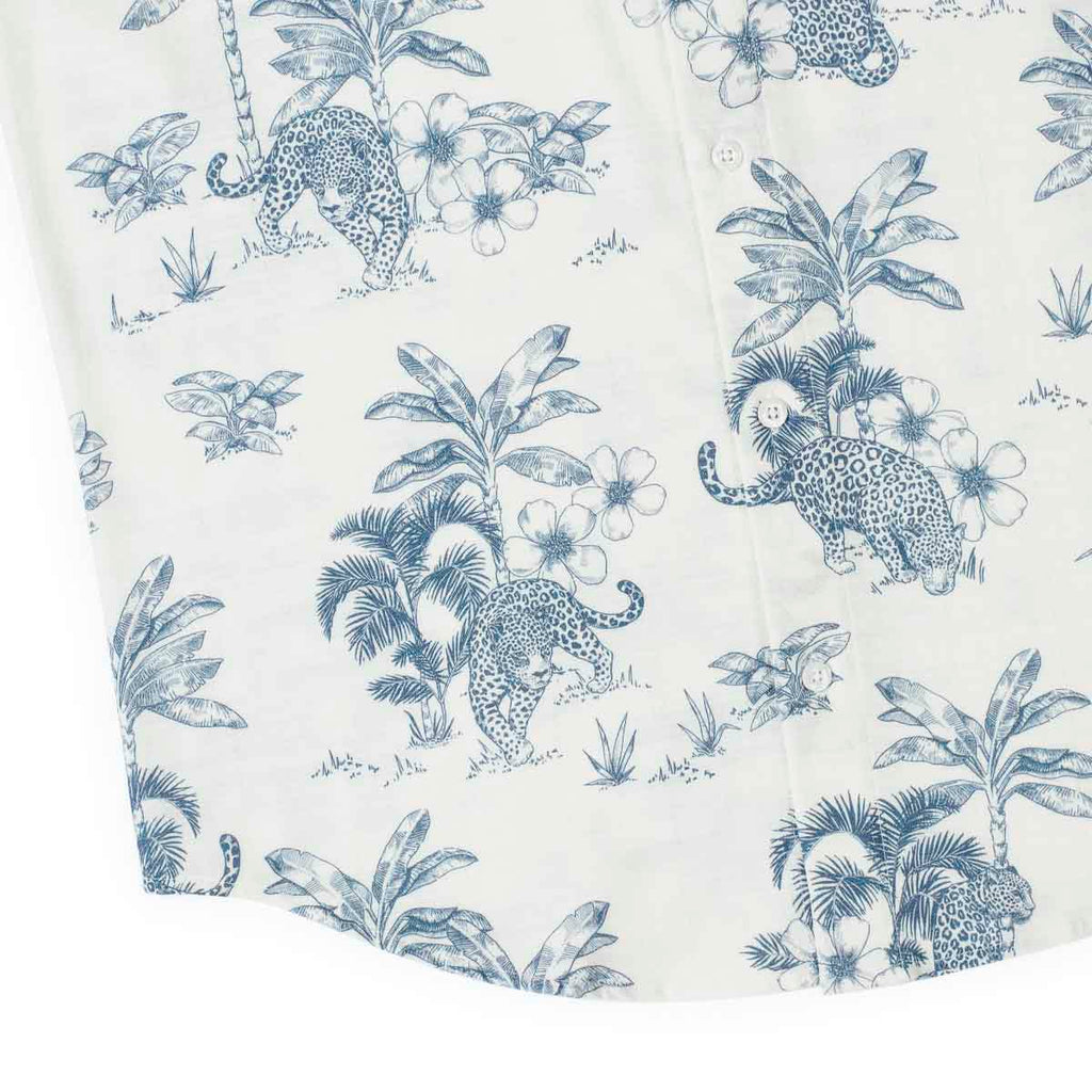 RSVLTS Moves Like Jaguar Bamboo Short Sleeve Shirt in Gray — detail 10