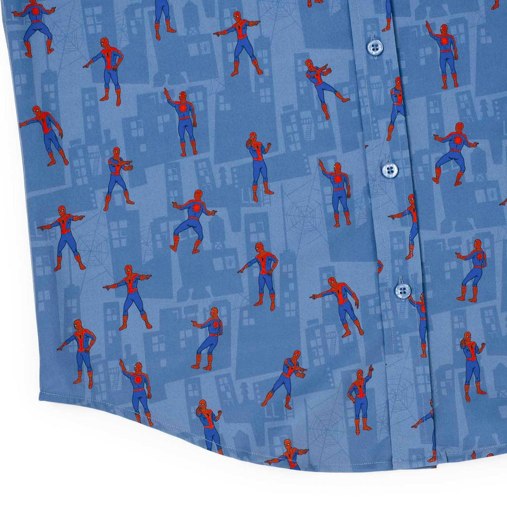 RSVLTS The Meme KUNUFLEX Short Sleeve Shirt in Blue — detail 8