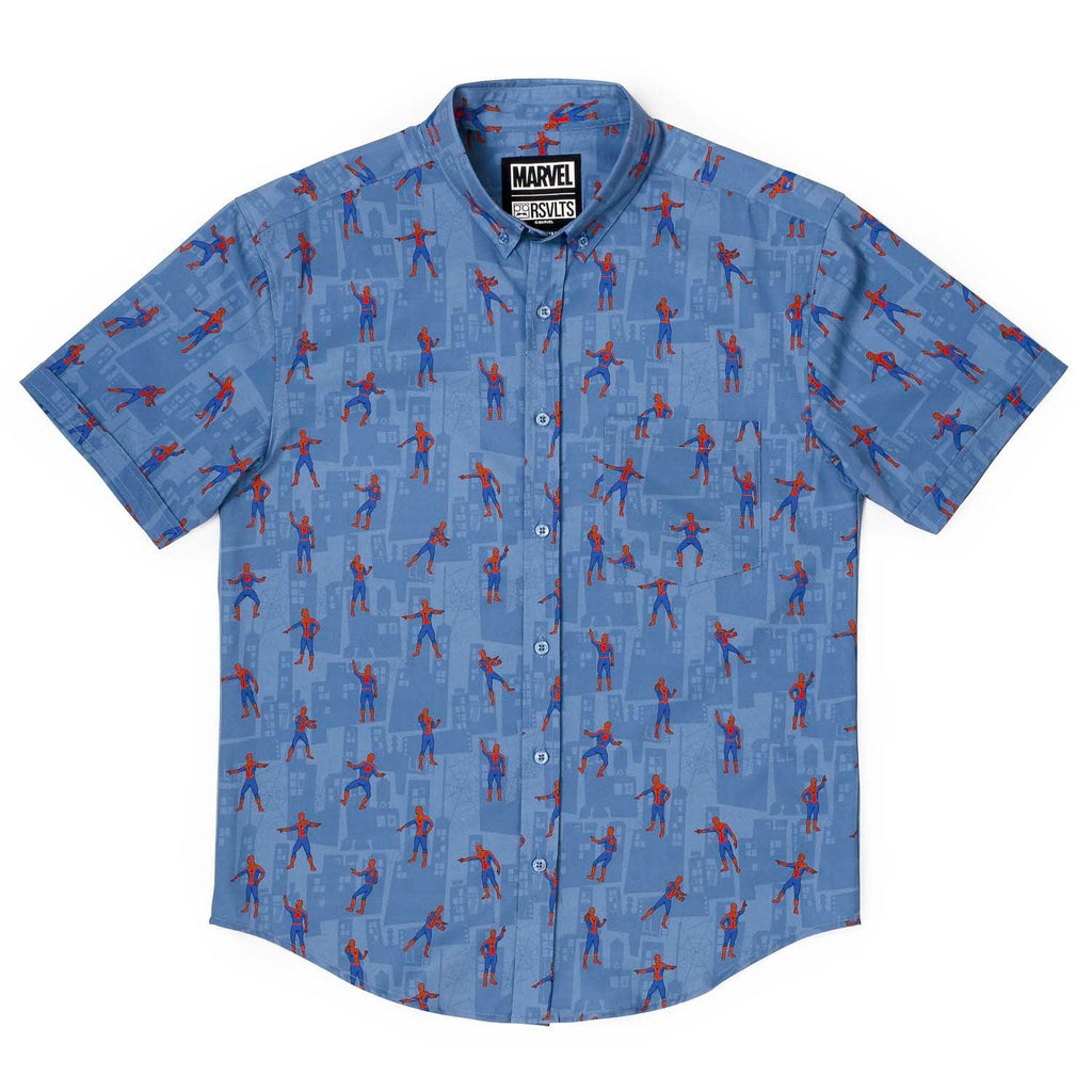 RSVLTS The Meme KUNUFLEX Short Sleeve Shirt in Blue — detail 2
