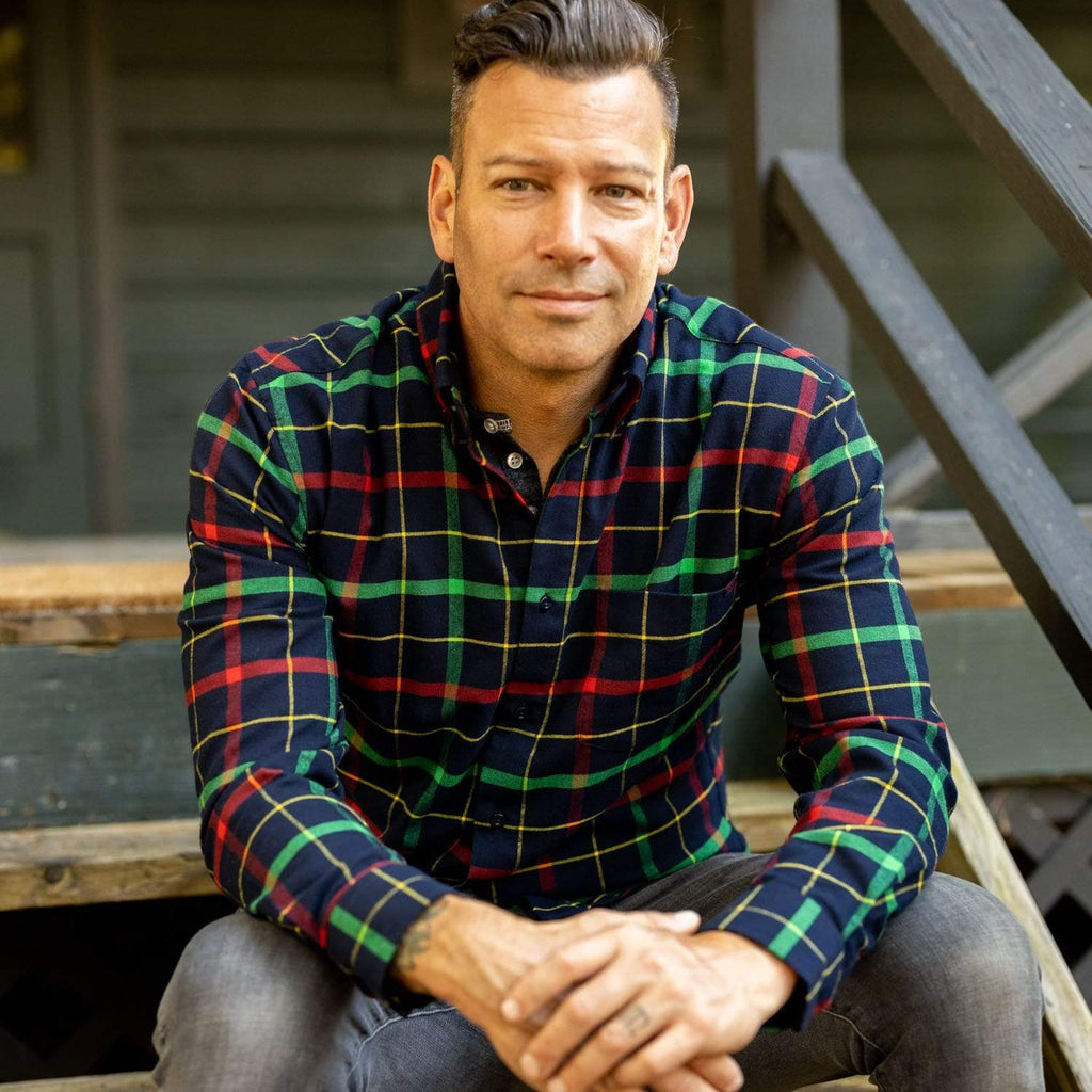 RSVLTS Flaniel Day Lewis BorlandFlex Long Sleeve Flannel in Blue — detail 4