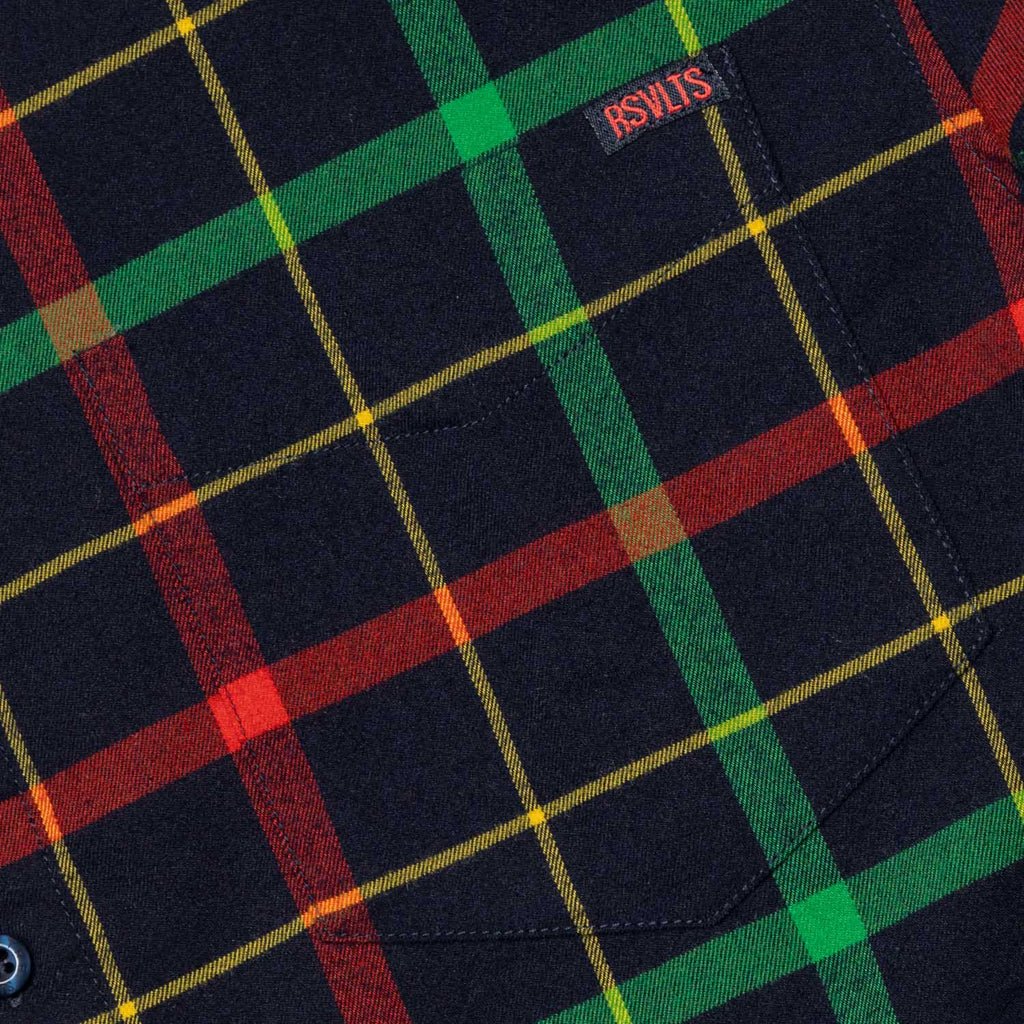 RSVLTS Flaniel Day Lewis BorlandFlex Long Sleeve Flannel in Blue — detail 6