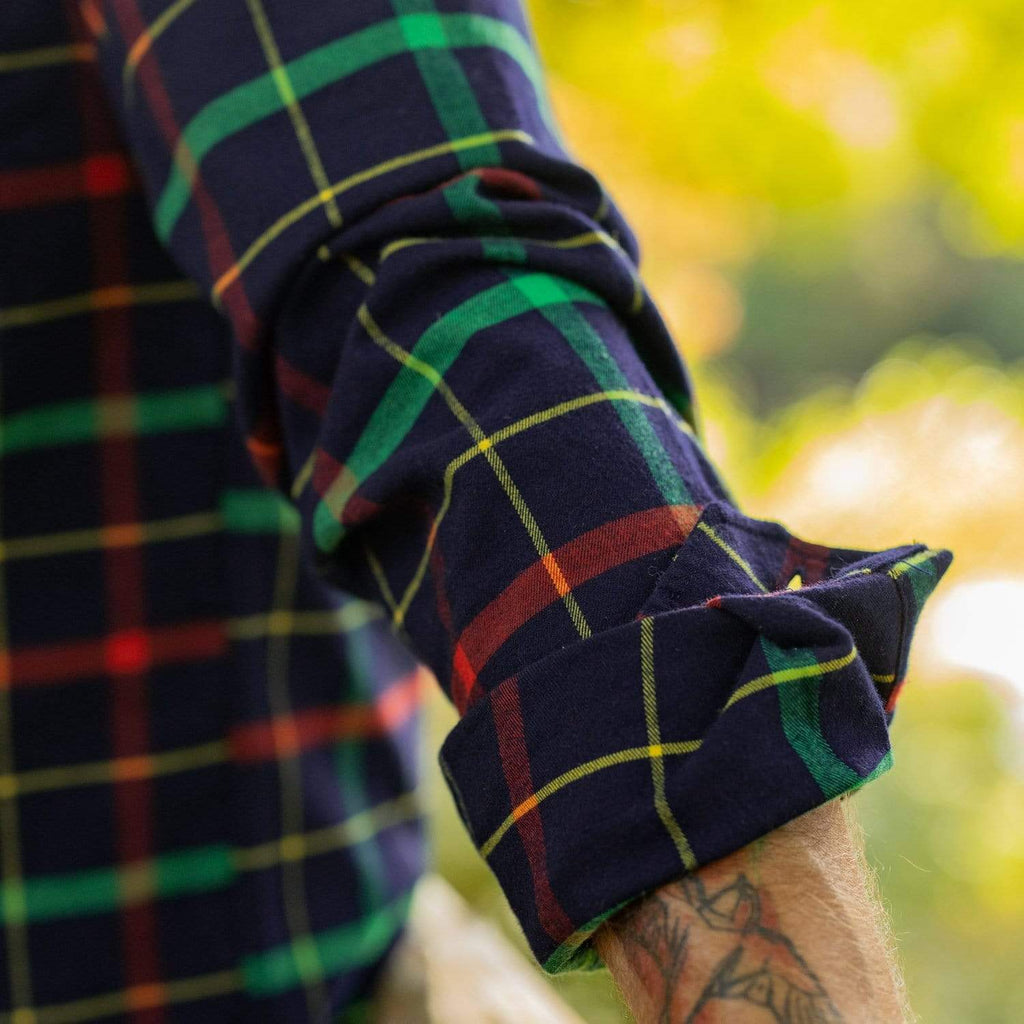 RSVLTS Flaniel Day Lewis BorlandFlex Long Sleeve Flannel in Blue — detail 8
