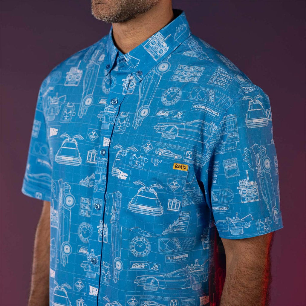 RSVLTS If My Calculations Are Correct KUNUFLEX Short Sleeve Shirt in Blue — detail 10