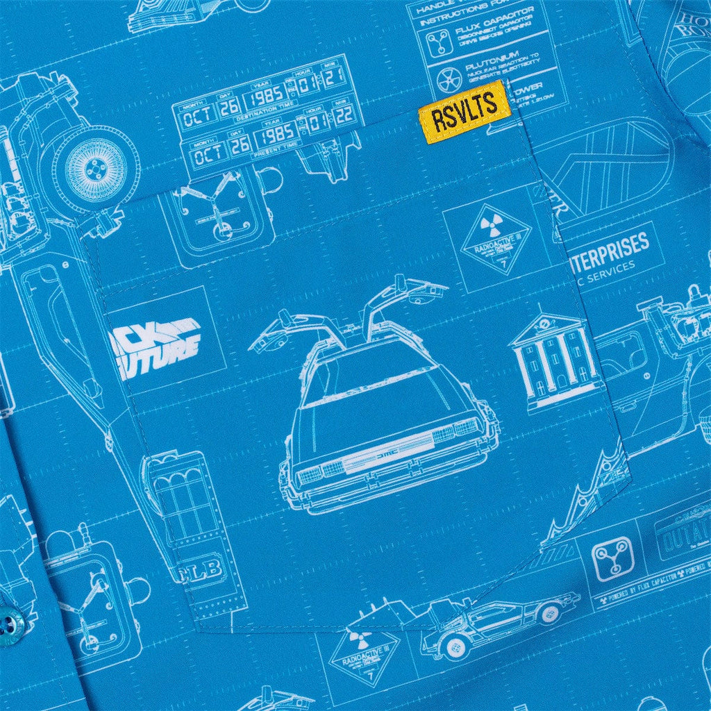 RSVLTS If My Calculations Are Correct KUNUFLEX Short Sleeve Shirt in Blue — detail 9