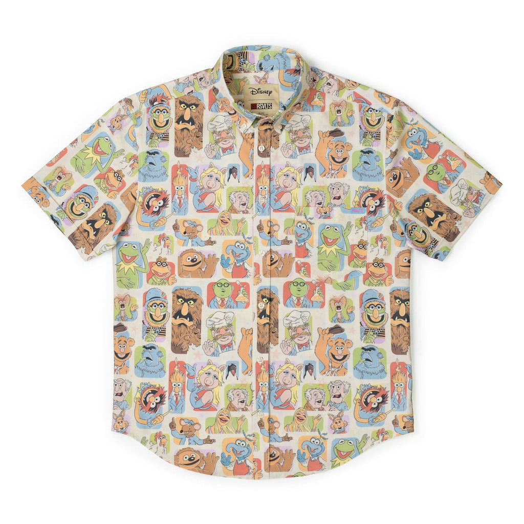 RSVLTS Time to Meet the Muppets KUNUFLEX Short Sleeve Shirt in Multicolor — detail 6