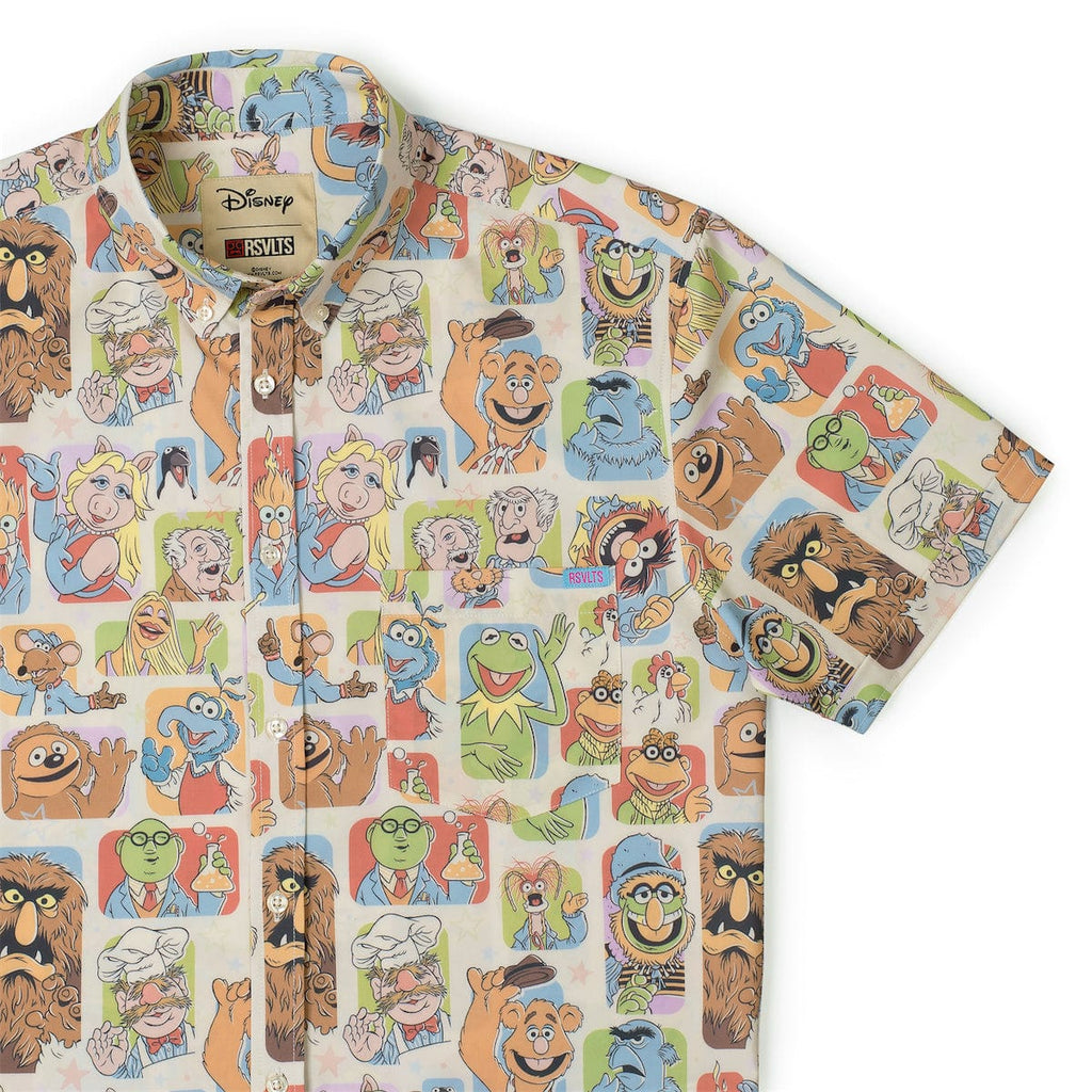 RSVLTS Time to Meet the Muppets KUNUFLEX Short Sleeve Shirt in Multicolor — front view
