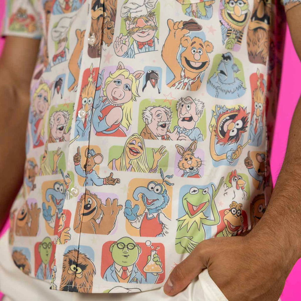 RSVLTS Time to Meet the Muppets KUNUFLEX Short Sleeve Shirt in Multicolor — detail 8