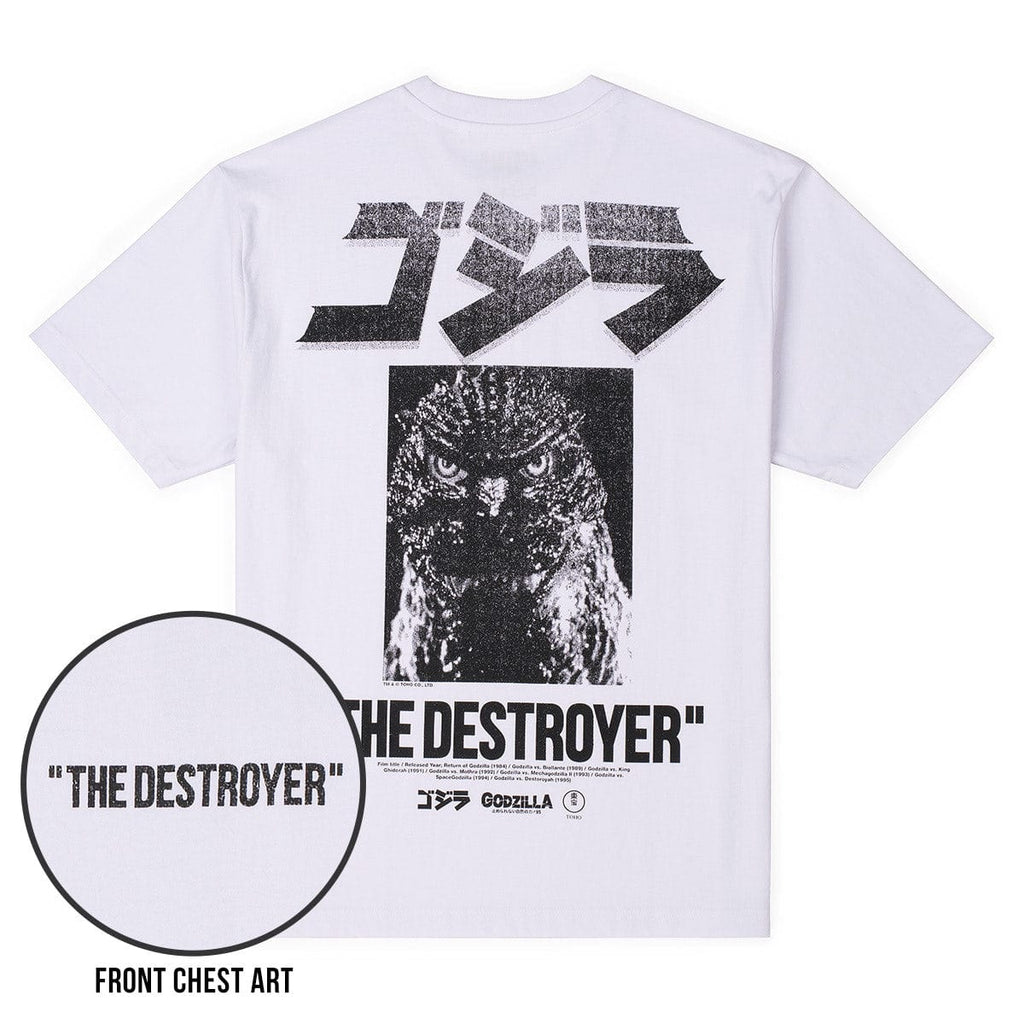 RSVLTS The Destroyer Vintage Crewneck Tee in Black — front view