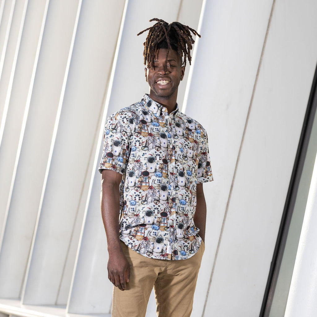RSVLTS Suit Up KUNUFLEX Short Sleeve Shirt in Multicolor — detail 9