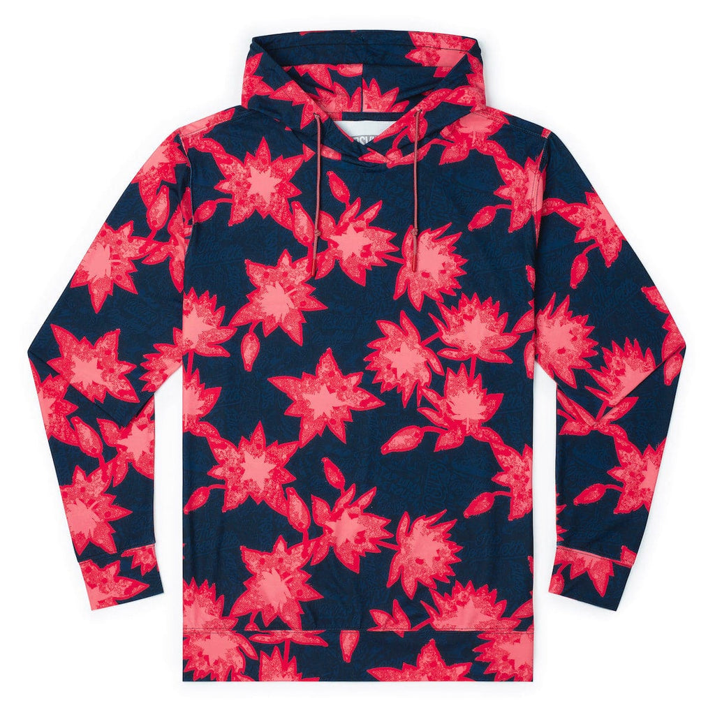 RSVLTS Camp Kunu Floral (Red) Performance Hoodie — front view