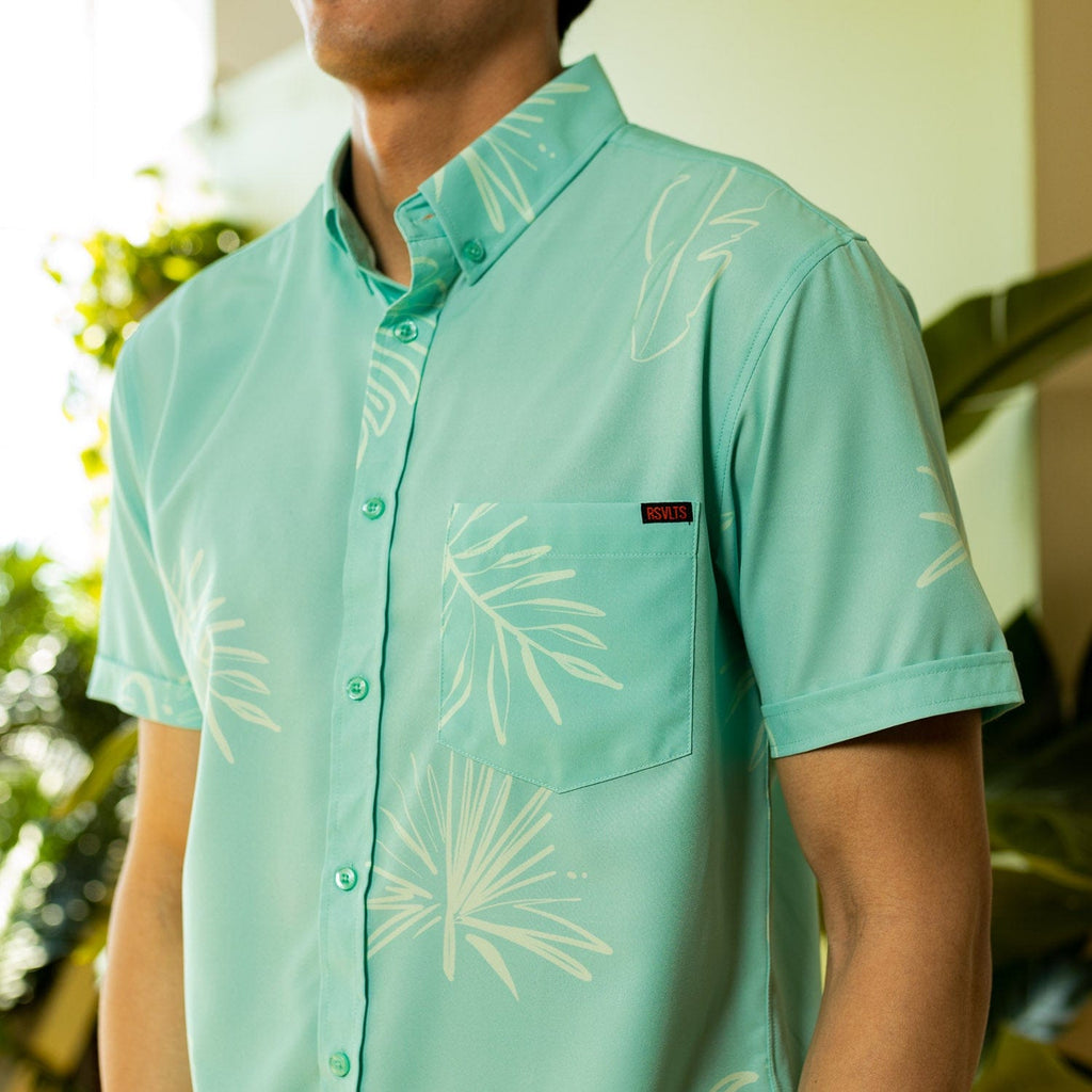 RSVLTS Pepiopi KUNUFLEX Short Sleeve Shirt in Green — detail 3