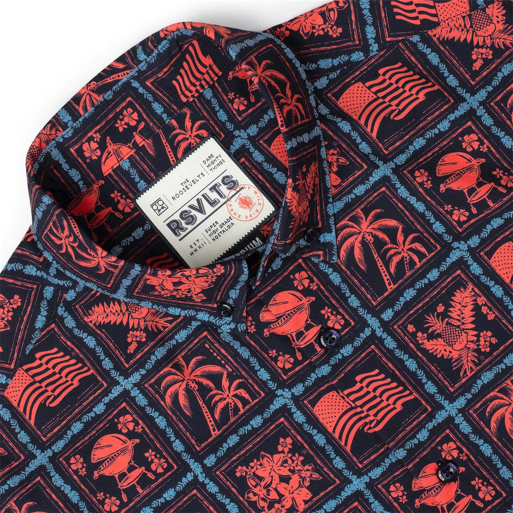 RSVLTS Grillaxin’ KUNUFLEX Short Sleeve Shirt in Black — detail 8