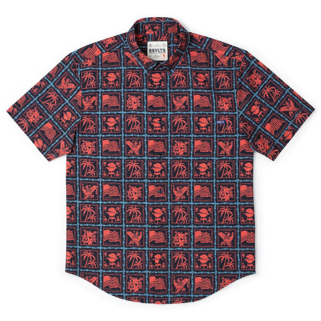 RSVLTS Grillaxin’ KUNUFLEX Short Sleeve Shirt in Black — detail 6