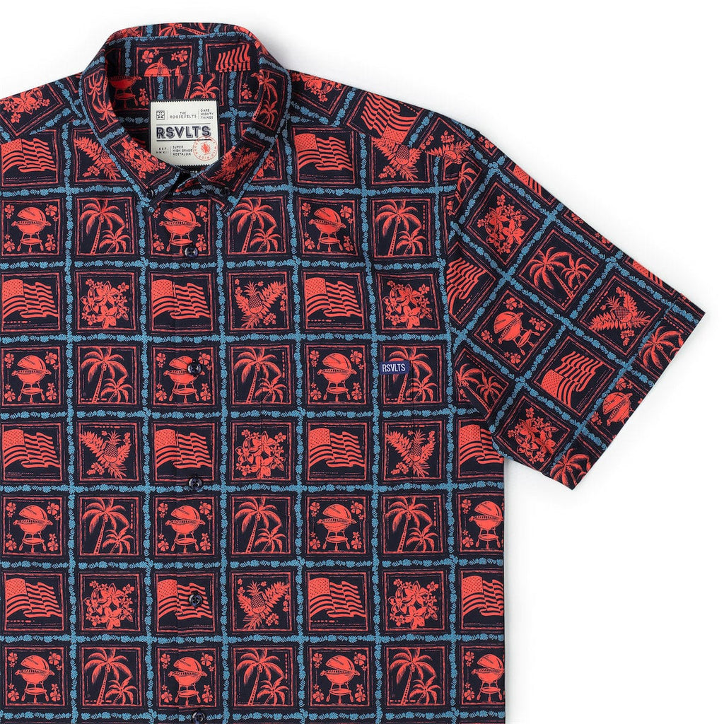 RSVLTS Grillaxin’ KUNUFLEX Short Sleeve Shirt in Black — detail 4