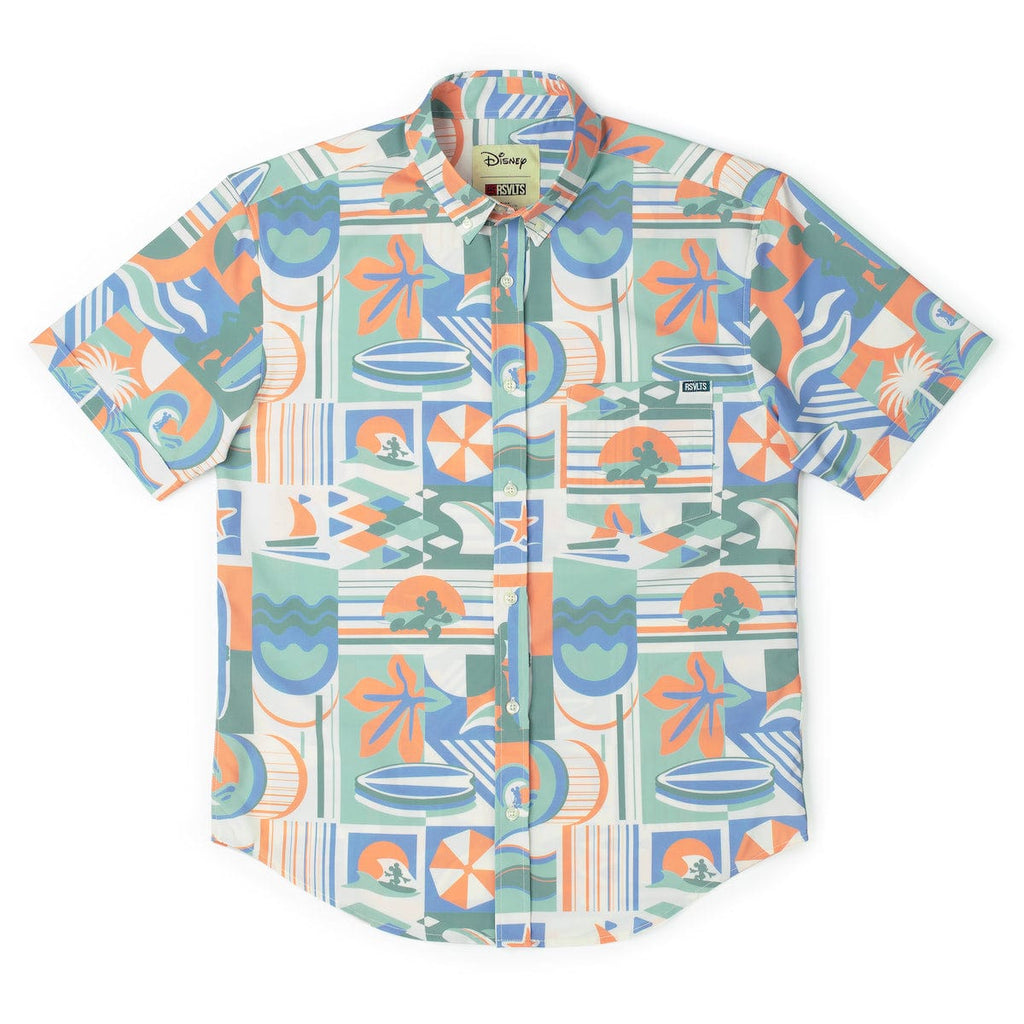 RSVLTS Mickey's Endless Summer KUNUFLEX Short Sleeve Shirt in Multicolor — detail 9