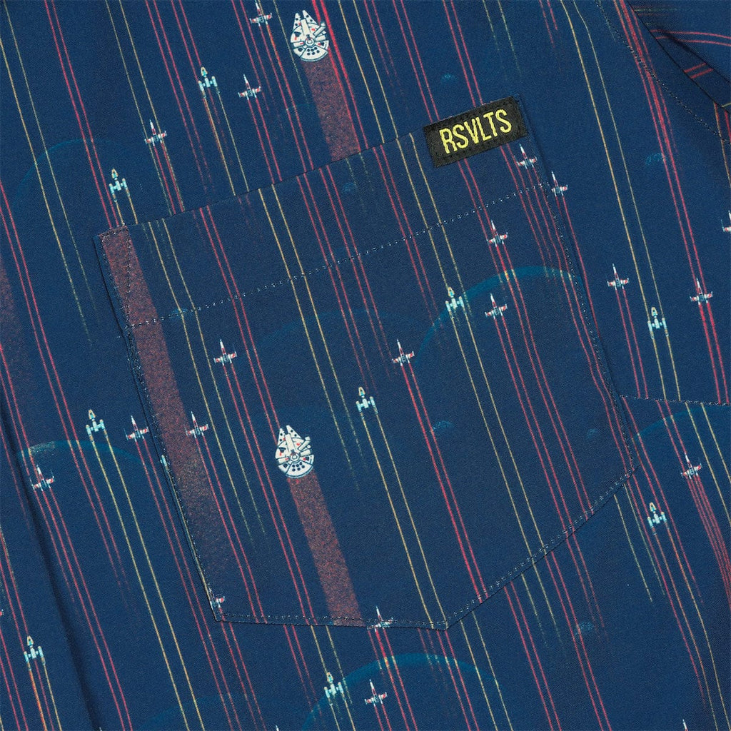 RSVLTS Fleet in Formation Women's KUNUFLEX Short Sleeve Shirt in Blue — detail 7