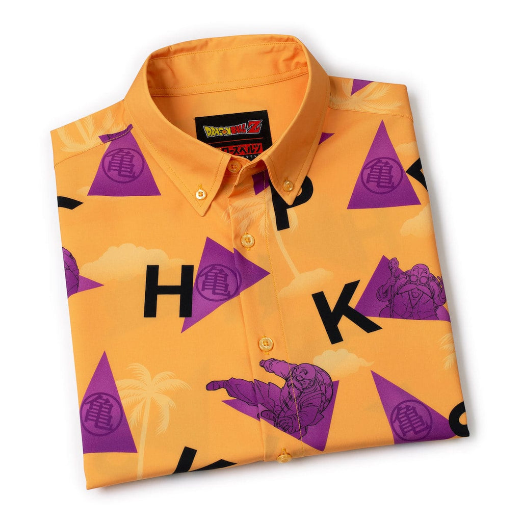 RSVLTS The Turtle Hermit KUNUFLEX Short Sleeve Shirt in Orange — detail 9