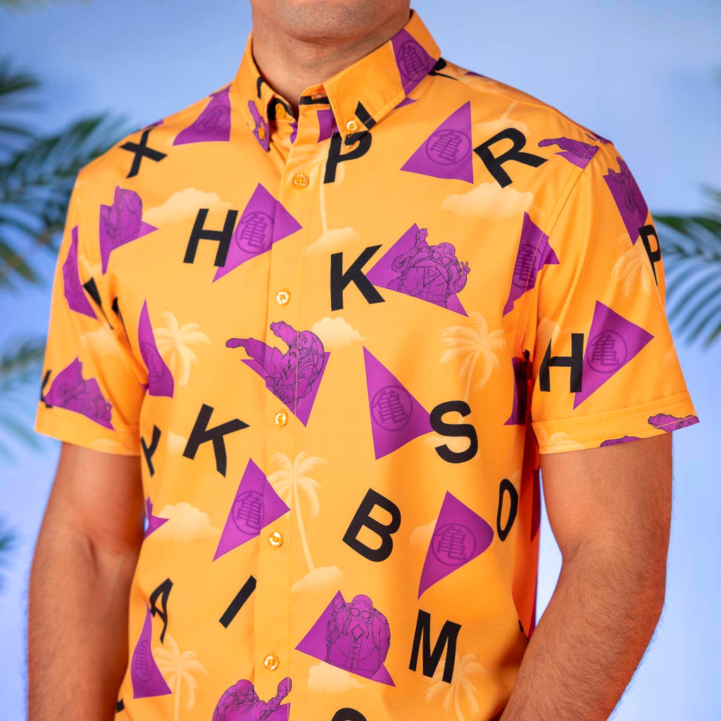 RSVLTS The Turtle Hermit KUNUFLEX Short Sleeve Shirt in Orange — detail 6