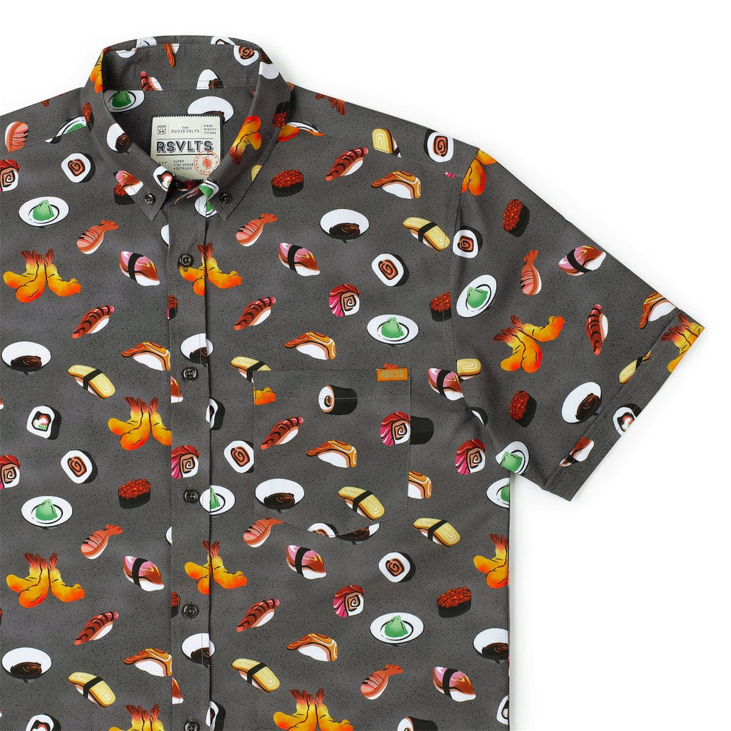 RSVLTS How I Roll KUNUFLEX Short Sleeve Shirt in Gray — detail 5
