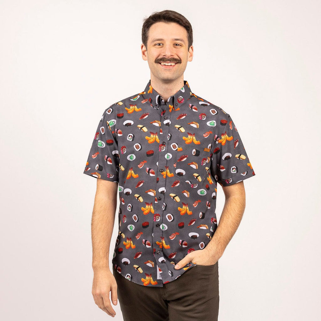 RSVLTS How I Roll KUNUFLEX Short Sleeve Shirt in Gray — detail 6