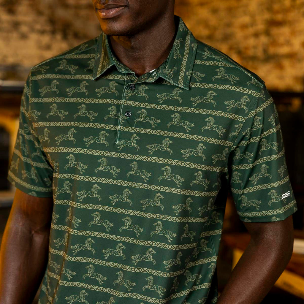 RSVLTS Ride for Ruin All-Day Polo in Green — detail 4