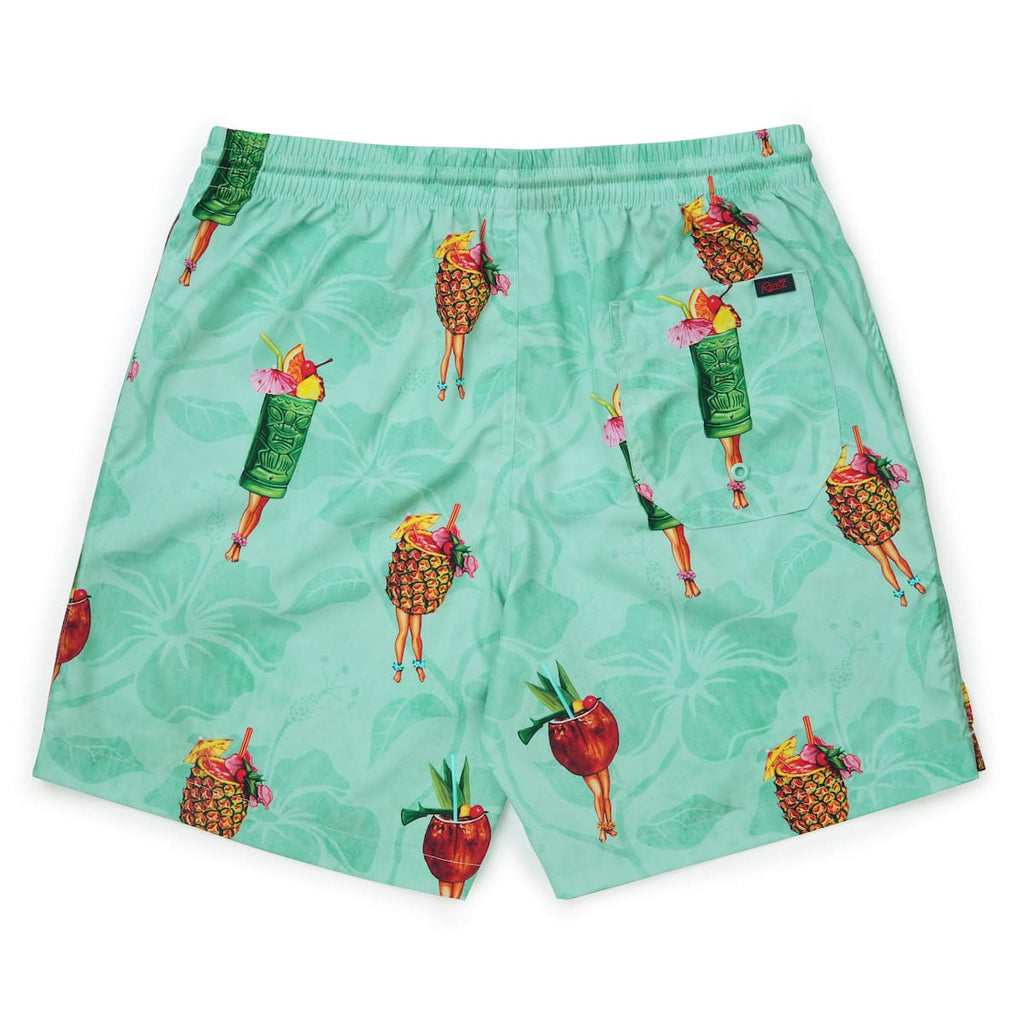 RSVLTS Pin-Up Punch Hybrid Shorts in Green — detail 6