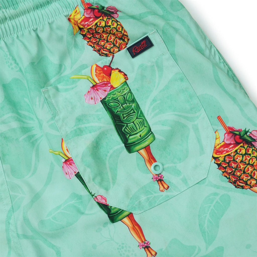 RSVLTS Pin-Up Punch Hybrid Shorts in Green — detail 5