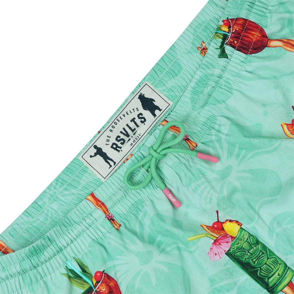 RSVLTS Pin-Up Punch Hybrid Shorts in Green — detail 4