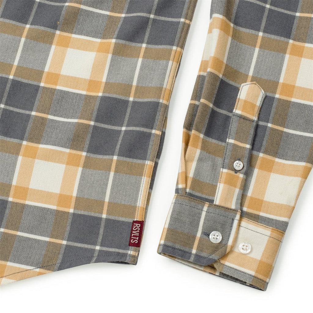 RSVLTS John Flandy BorlandFlex Long Sleeve Flannel in Gray — detail 7