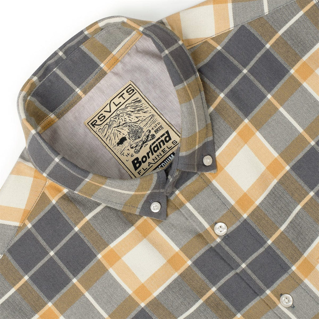 RSVLTS John Flandy BorlandFlex Long Sleeve Flannel in Gray — detail 4